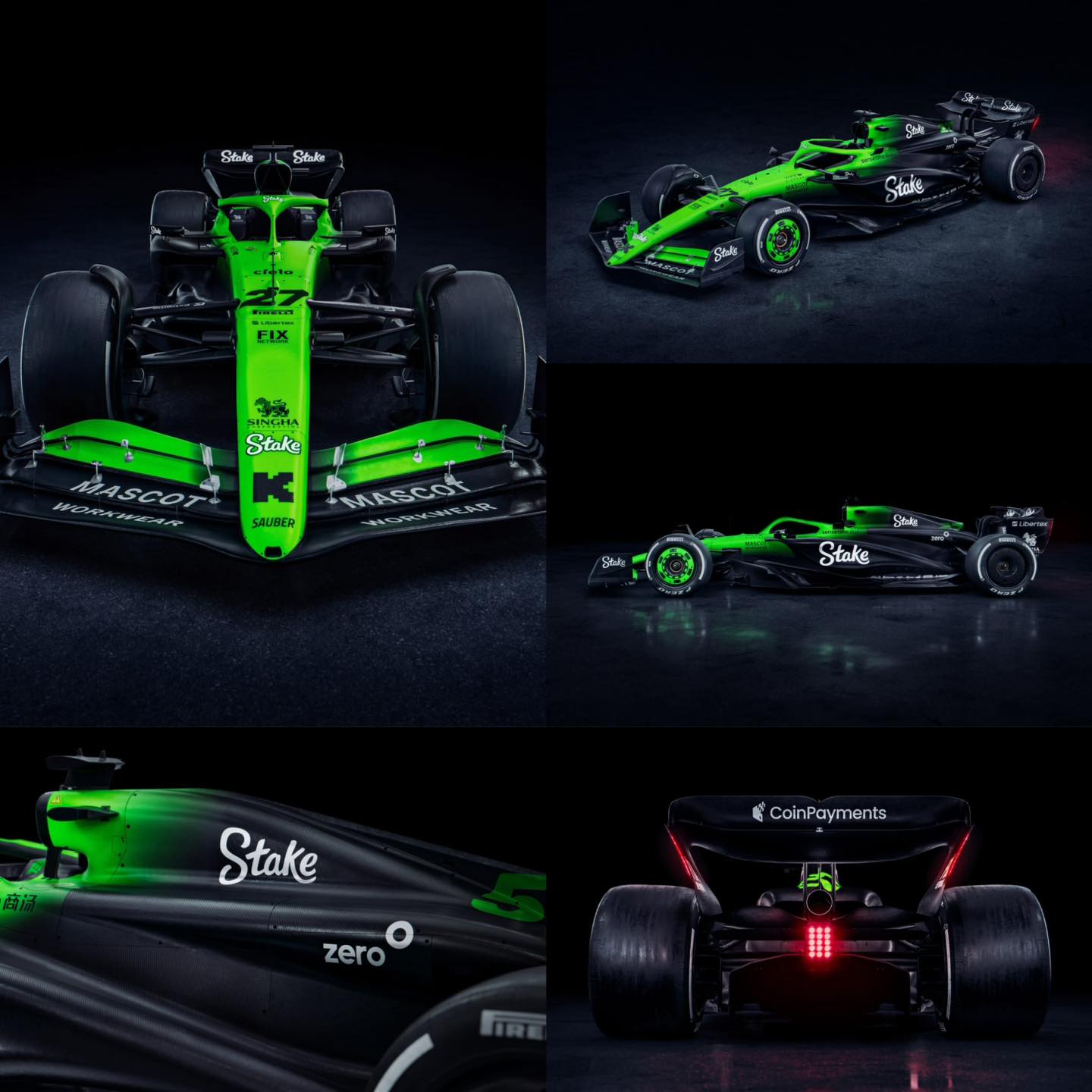 El coche F1 de Stake Kick Sauber 2025